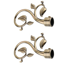 Embouts de tringle à rideaux, accessoires de décoration de fenêtre pour tringle de 22 mm en bronze