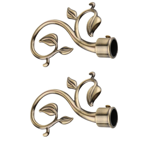 Curtain Pole End Drape Rod Head Window Treatment Hardware for 22mm Bronze