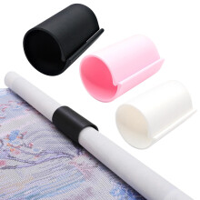 Conjunto de 3 suportes para rolo de tela por menos de US$ 5 – Suporte fixo e anéis, mantém a tela plana e segura, acessório de arte, compatível