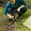 Camping stool portable canvas seat black 1 3