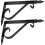 2 Sets Decorative Wall Shelf Brackets Metal Floating Shelving Office Work 1