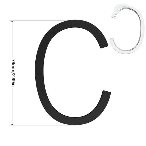 Udendørs husnumre i aluminium, 7,5 cm 2
