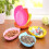 Novelty Leaf Style Plastic Fruit Plate Basket Fruit Bowl Candy Fruit Tray (Red) 4
