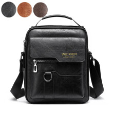 Messenger Bag voor heren, crossbody schoudertas, kleine vintage tas van PU-leer - handtas met zijdelingse overslag voor kantoor en zakelijk gebruik -