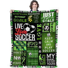 Couverture polaire peluche football américain, 152 x 203 cm, réversible, ultra douce et chaude – Idéale pour les fans de football