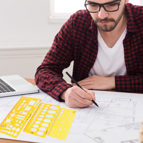 Architecture Templates Ruler Circle Drawing Tool 2