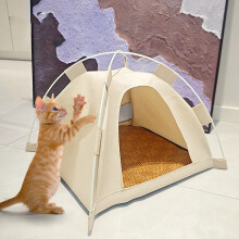 Karymi Foldable Portable Pet Tent for Camping, Beach, Picnic – Indoor Puppy Bed with Removable Mat, Easy Clean Travel Shelter, Compatible with Dogs