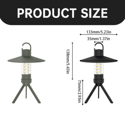 Giyblacko LED-campinglys 2000mAh 3 moduser oppladbar 2