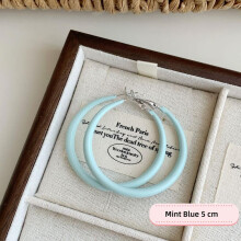 Trendy grote ronde oorringen voor dames, roze roos geometrische cirkel hangende oorbellen, emaille kleurrijke grote cirkel oorbellen, sieraden cadeau