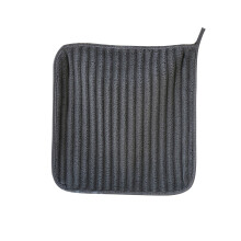 Serviettes en polaire, petites serviettes avec boucle de suspension, absorbantes, grises, idéales pour la salle de bain et la cuisine.