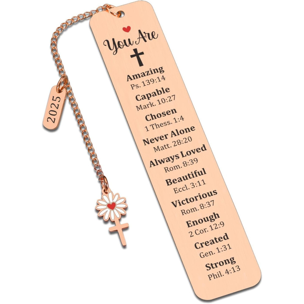 First Communion Gifts for Girls, Baptism & Confirmation Gifts, Bible Verse Bookmark, Easter Basket Stuffers – Compatible with Catholic Traditions