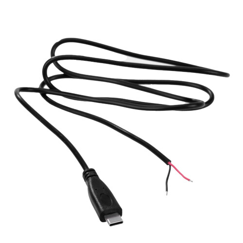 Καλώδιο τροφοδοσίας ανοιχτού άκρου USB C 90 μοιρών/ευθείας κεφαλής 2 ακίδων,