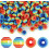 Acrylic Beads Striped 8mm 400 pcs Rainbow Assorted 1