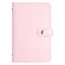 A6 Commemorative Banknote Storage Book Cash Saving Album Coin Clipper Money Album Large Capacity Accounting Album(Pink)