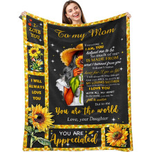 Couverture romantique 100x125 cm, cadeau pour votre femme – Anniversaire, Fête des Mères, Noël, Saint-Valentin – De la part de votre mari