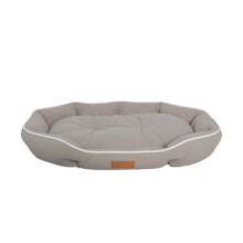 Dog Bed for Small Medium Dogs, Cat Beds for Indoor Cats, Pet Sofa with Nonslip Bottom, 15.75 Inches, for All Season (Beige)