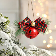 Cloches de Noël suspendues vintage – Décoration rustique et festive pour sapin, porte, mur, intérieur et fête (3 tailles) – Compatible avec