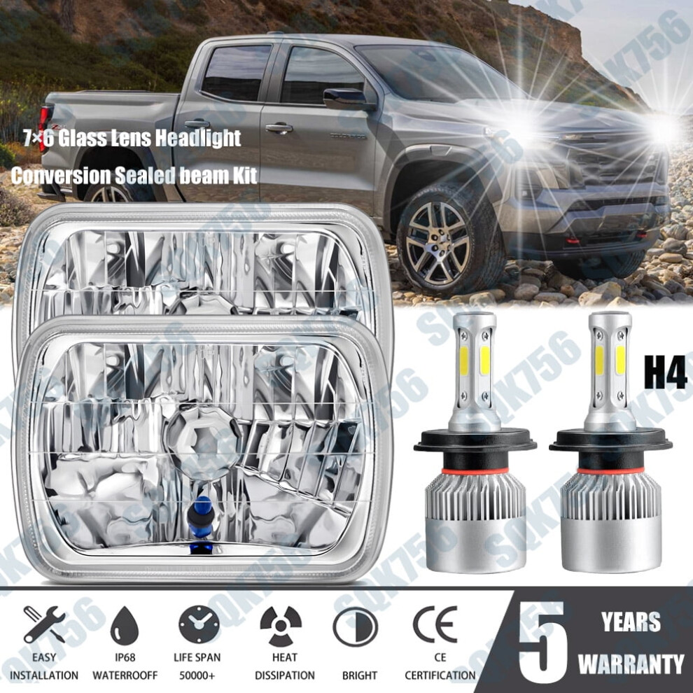 7X6'' 5X7'' Led Headlight Hi-Lo Drl For Chevy C1500 C2500 C3500 Suburban Pickup 974856423293