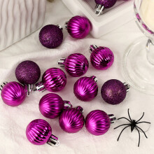 Boules décoratives suspendues colorées, 16 pièces
