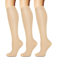 Calze a compressione al ginocchio per uomo e donna, 3 paia