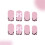 Square Press-On Nails with Leopard and Bowknot Design, 24 8