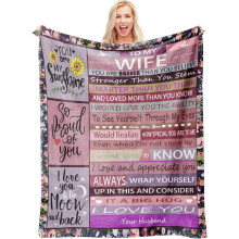 Cadeaus voor je vrouw: Deken, kerstcadeaus voor je vrouw, verjaardagscadeaus van je man, Moederdagcadeaus voor je vrouw, plaid, cadeau 50"x60"