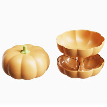 Abnehmbare Kürbis-Snackbox mit Deckel und Fächern – Geeignet für Halloween, Thanksgiving und Herbstfeste