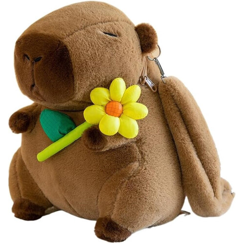 Zaino di peluche capibara da 35 cm COLORE 1