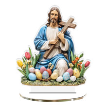 Acryl-Osterhasen- und Eier-Aufsteller – Kristallklare Tischdekoration für die Frühlingsfeiertage, als Regal- oder Kaminsims-Mittelstück