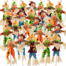 Herfst/Halloween vogelverschrikkers 2025, buitendecoratie, 24 stuks, 34 cm hoge vogelverschrikkers voor veranda, tuin, huis, erf, Thanksgiving