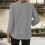 Women's Linen Cotton Tunic Top Gray M 4