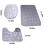 Ensemble de 3 tapis de bain lavables gris uni 4
