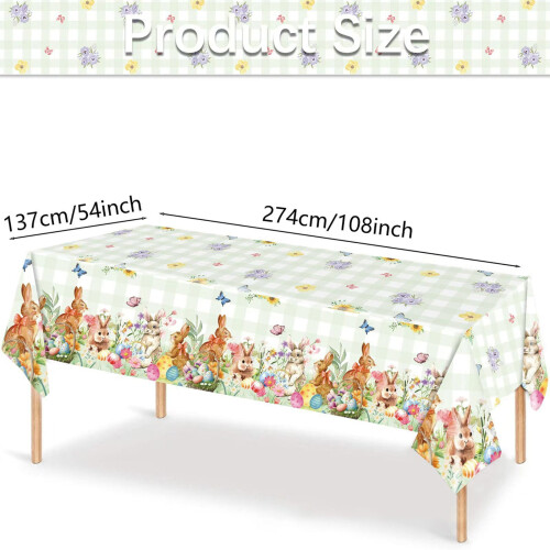 Easter Tablecloth Rectangular 54 x 108 Inch 1