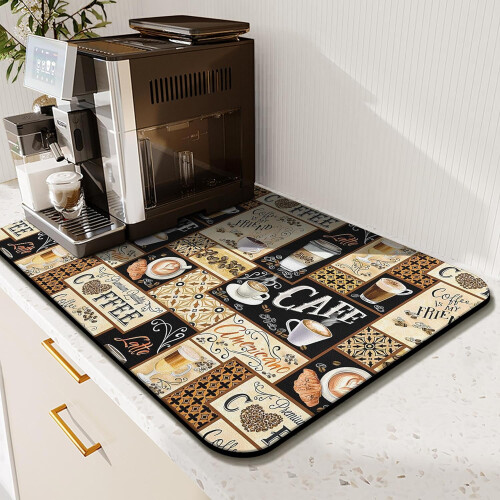 Tapis de bar absorbant et antidérapant 48 x 30 cm
