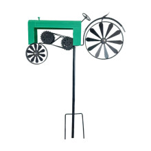 Garden Tractor Windmill Windmill Statue Tractor for Patio Lawn Porch green