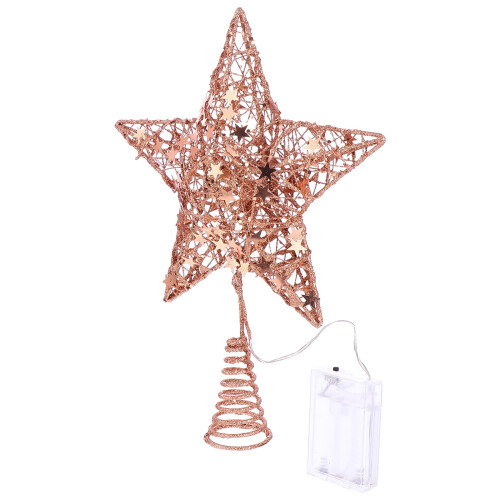 Étoile de Noël dorée à LED pour sapin, décoration LED. 2