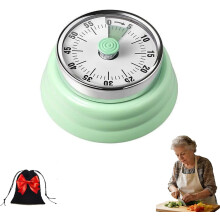 Mechanical Kitchen Timer Loud 75dB Visual Magnetic Dial