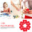 Heart-Shaped Plastic Buttons Keychain 50 Pcs 3
