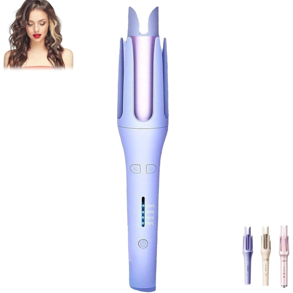 Adagio Hair Curler Device, Anti-Tangle Rotating Curling Wand with Anti-Scalding, 3-Speed Temperature Control with Heat-Insulating