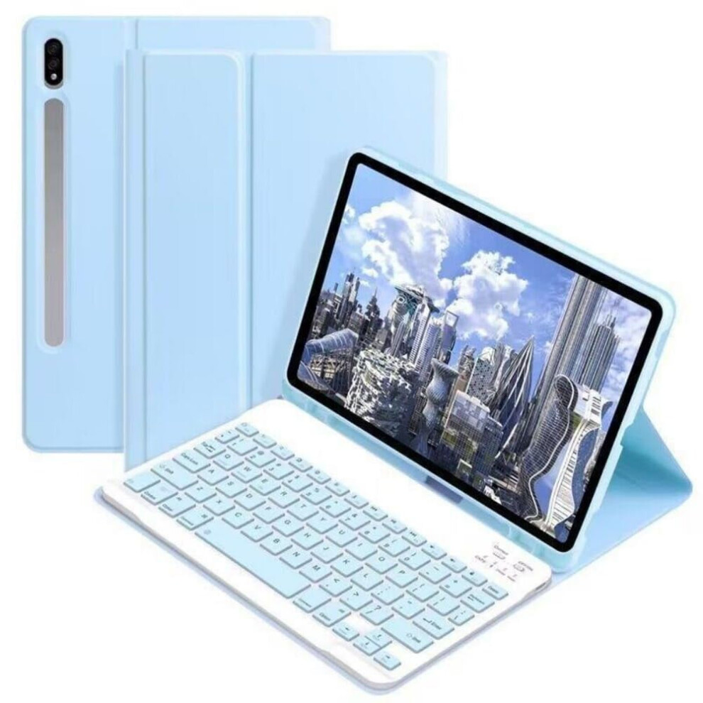 Galaxy Tab S10+/S9+/S9 Fe+/S8+/S7+/S7 Fe 12.4" Case With Magnetic Detachable Keyboard & S Pen Holder, Purple 9482726317357
