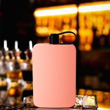 Flat Water Bottle Stainless Steel Integrated Cap Design Portable 500 ML Flask for Outdoor Sports Travel Present for Friend Couple