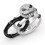 Black and White Zircon Ring Halloween Style 7