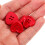 Heart-Shaped Plastic Buttons Keychain 50 Pcs 8