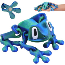 3D Printed Magnetic Frog Figurine 8 inch Articulated