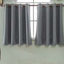 JOR Short Blackout Curtains,For Bedroom Adjustlabe Length Rod Pocket Thermal Insulated Kitchen/Basement/Bathroom Window Curtain Drapes,29*36in