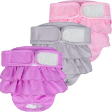 Dog Diapers Female Puppy Diapers for Female, Highly Absorbent Dog Heat Panties Reusable Washable Female Dog Diapers (Pack of 3)