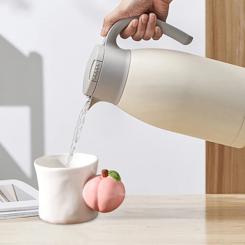 Ceramic Coffee Mug Set of 1 – Stackable Fruit-Shaped Tea Cup with Handle, Microwave & Dishwasher Safe 2