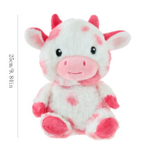 Cow Plush Toy Pink White 9.8 Inch Valentine Gift