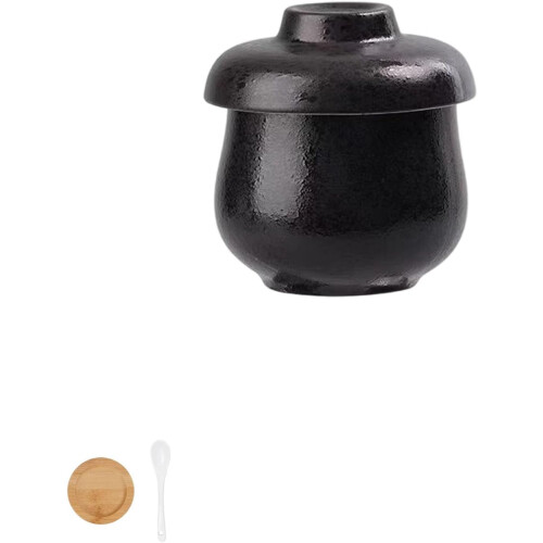 Vintage Ceramic Coddled Egg Cups with Lids for Steaming Eggs, Soup, Pudding (Style-C)