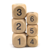 10 Pcs Game Dices 1-6 Number Wood Dices Six Sided Dices with Round Corners